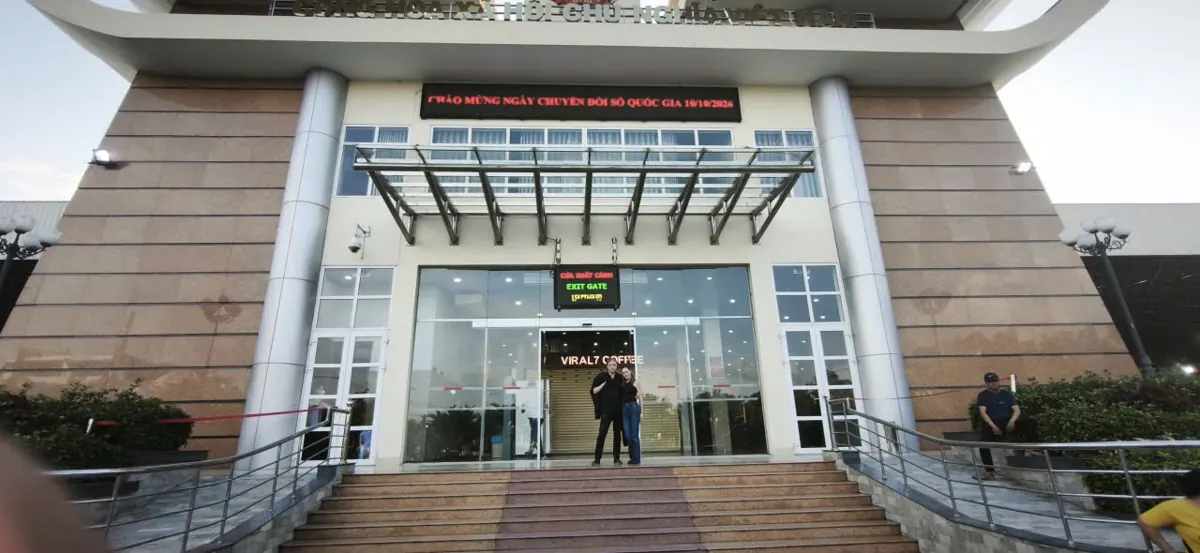 Checkpoint building at the Moc Bai – Bavet crossing